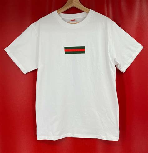 supreme x gucci bogo tee|supreme box logo for sale.